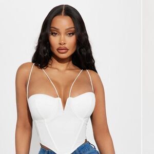 Fashion-nova Women's White Corset